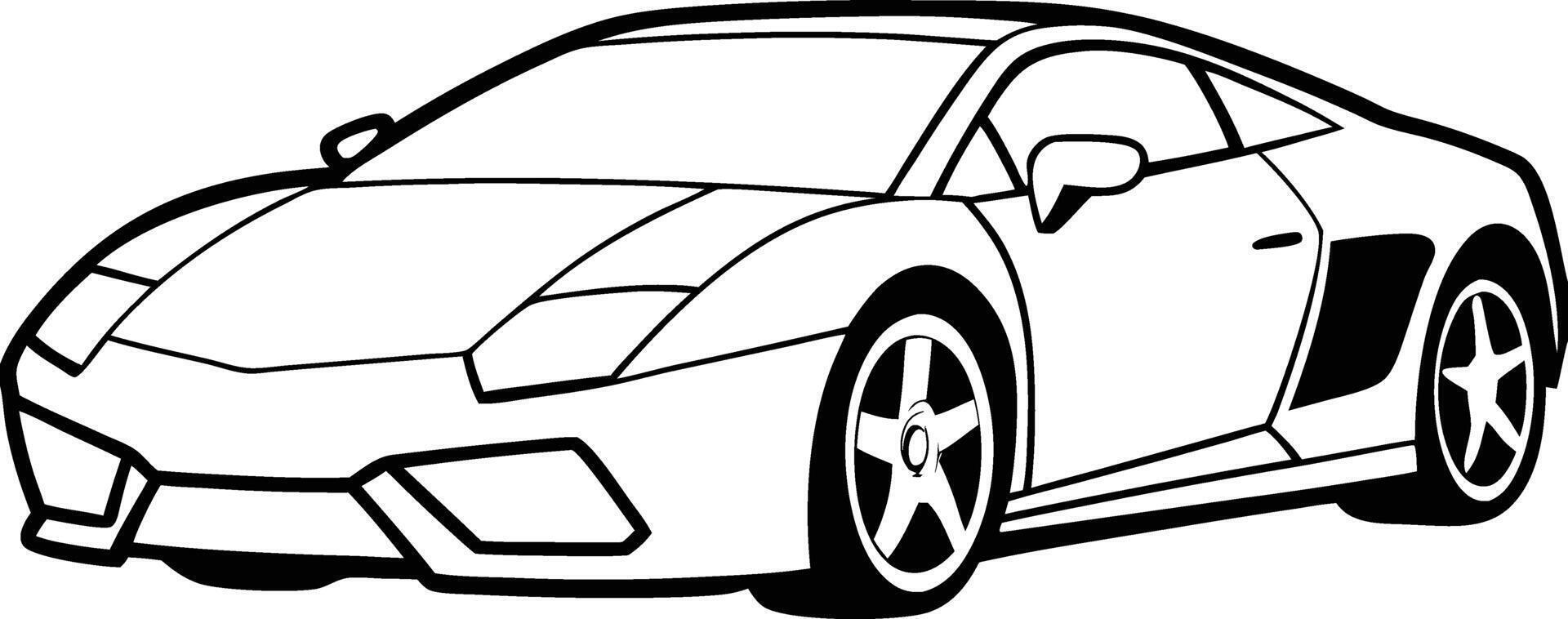 Classic Car Contour vector