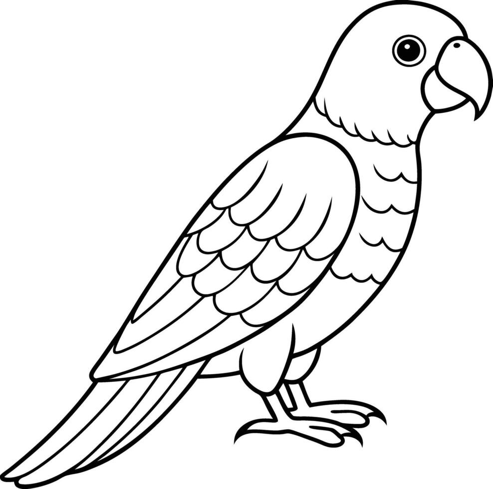 Clean Bird Outline Graphic vector