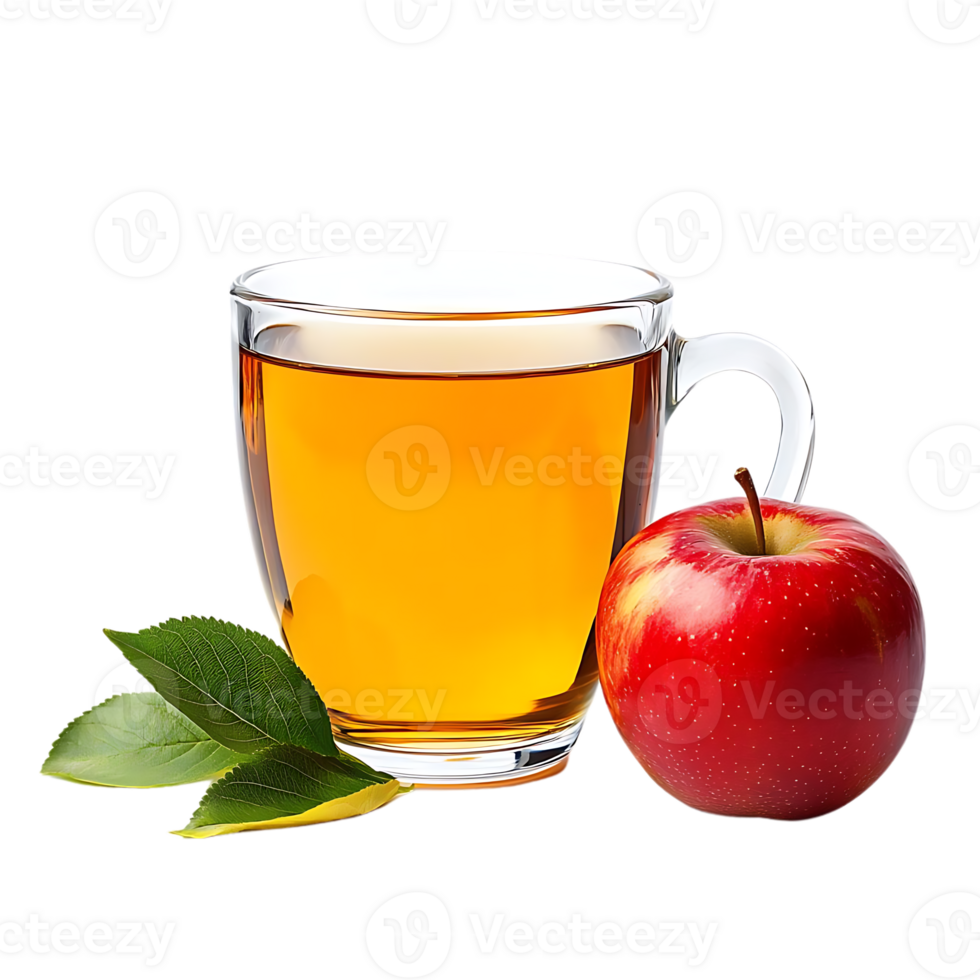 Apple Cider Drink with a Transparent Background, Delicious and Refreshing Beverage with a Clear Backdrop png