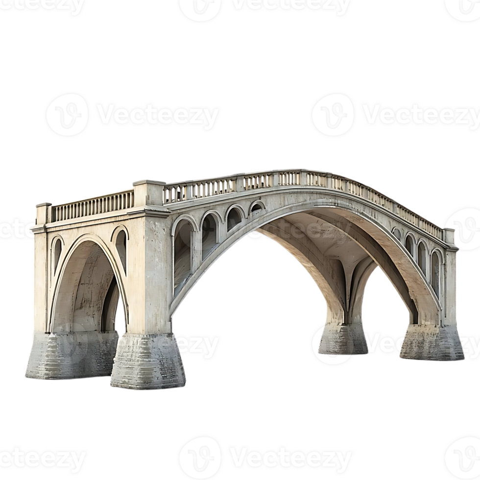 Stone Arch Bridge with Transparent Background, a Stunning Architectural Marvel png
