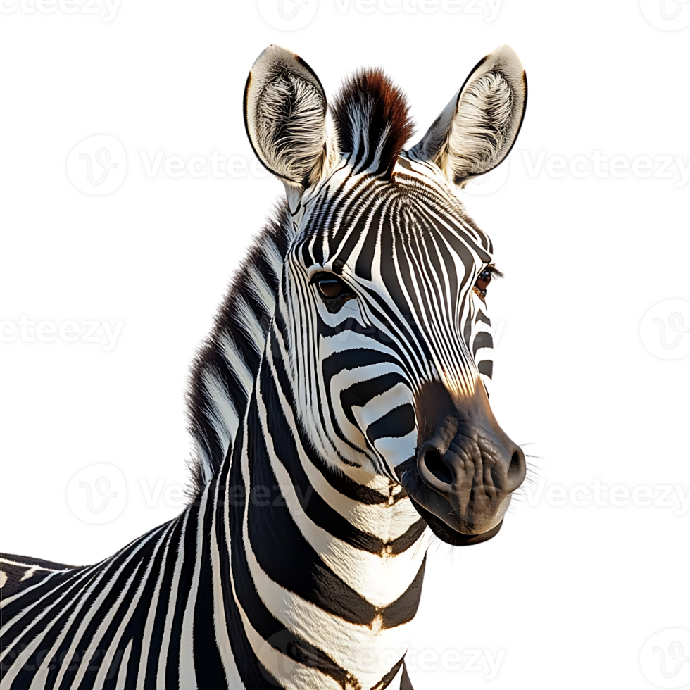 Zebra with a Transparent Background, Striking Black and White Stripes, Wildlife Photography, Animal Portrait, Equine Beauty, African Icon, Isolated Zebra Image, Zoo Animal, Striped Mammal, Zebra Headshot, High-Resolution Zebra Image, Transparent png