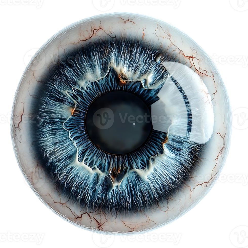 Close-Up Macro Photography of Human Eye with a Transparent Background png