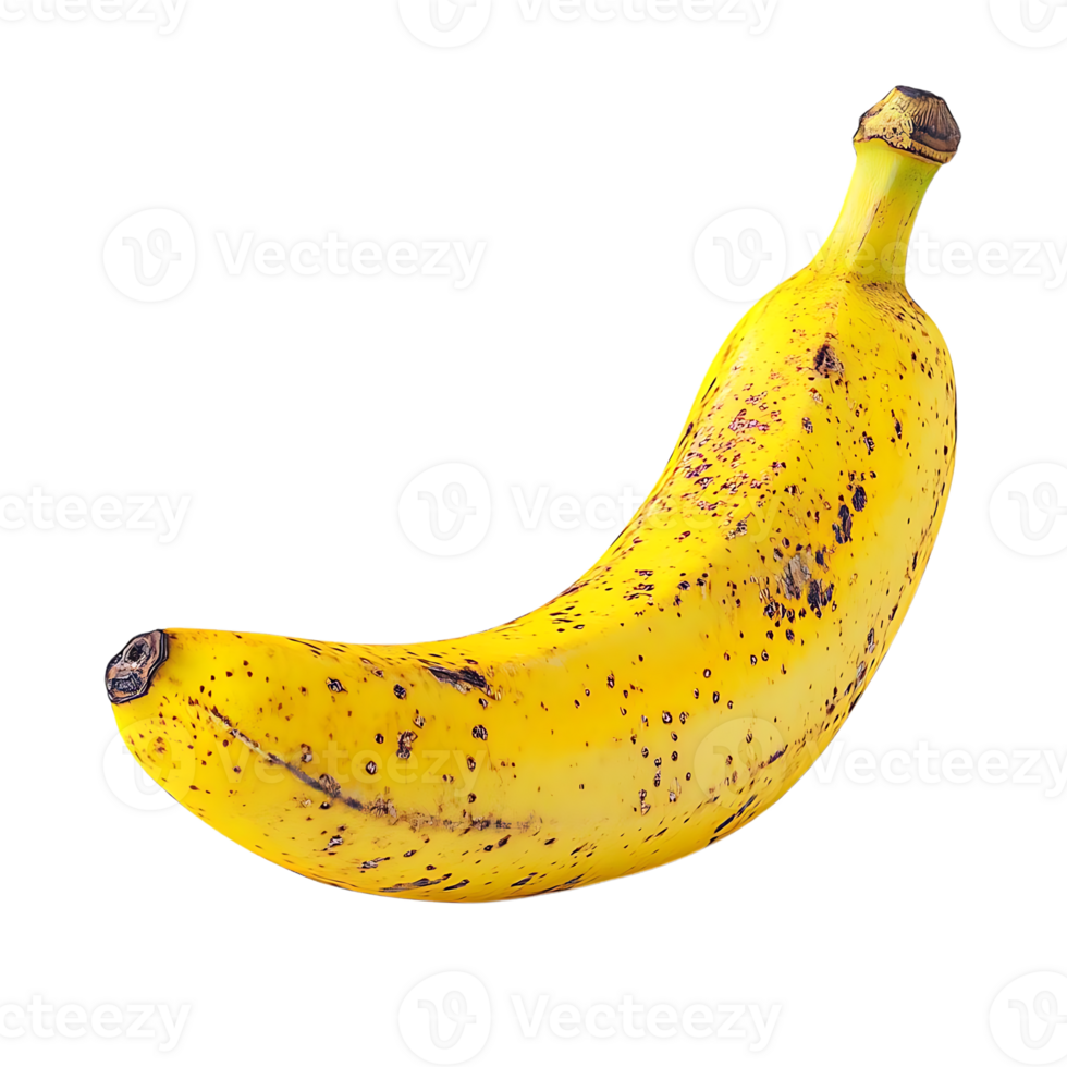 A Single Ripe Banana with a Transparent Background png