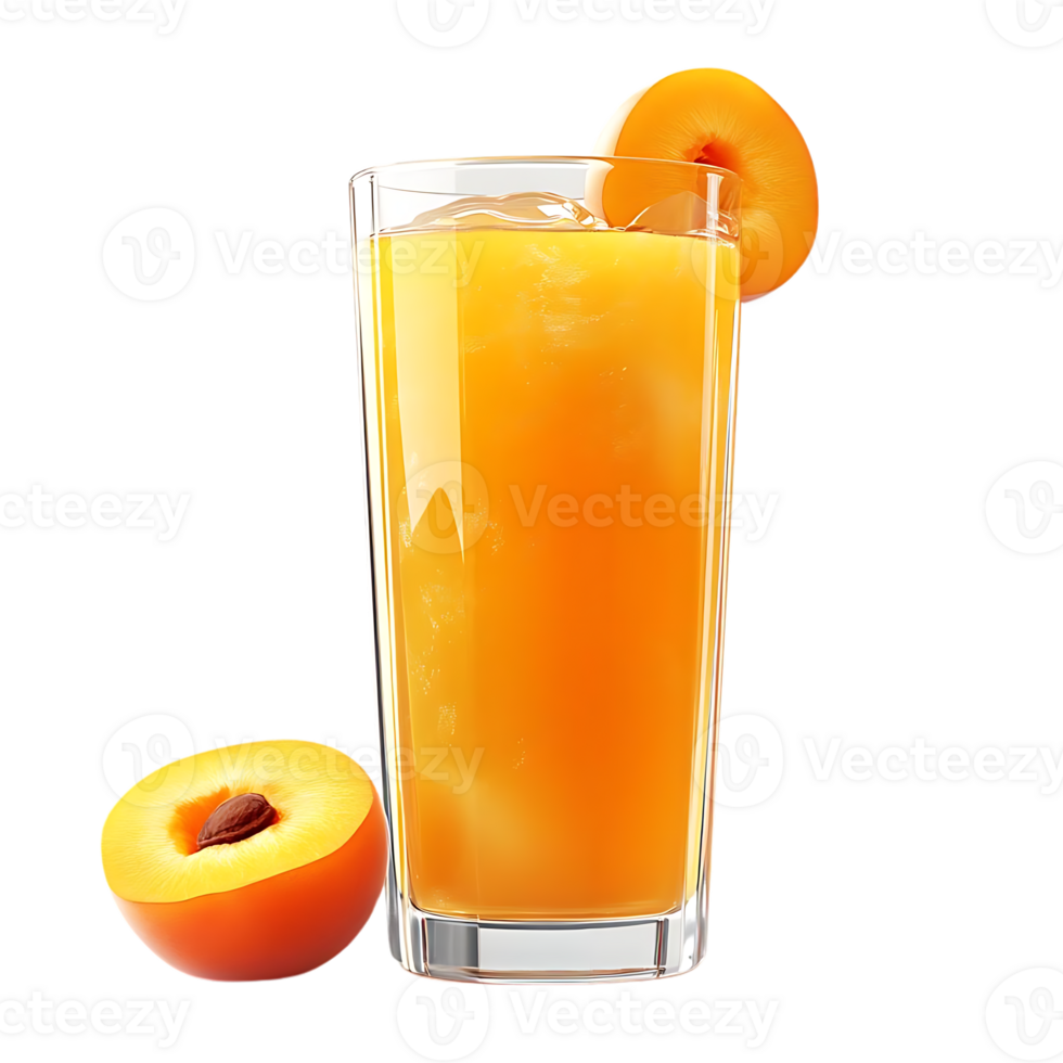 Refreshing Apricot Juice with a Transparent Background - Perfect for Summer png