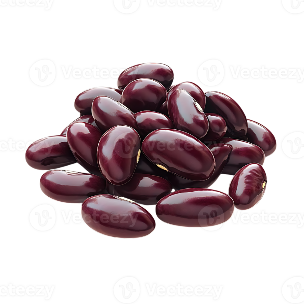 Red Kidney Beans with a Transparent Background, Perfect for Culinary and Health-Related Designs png