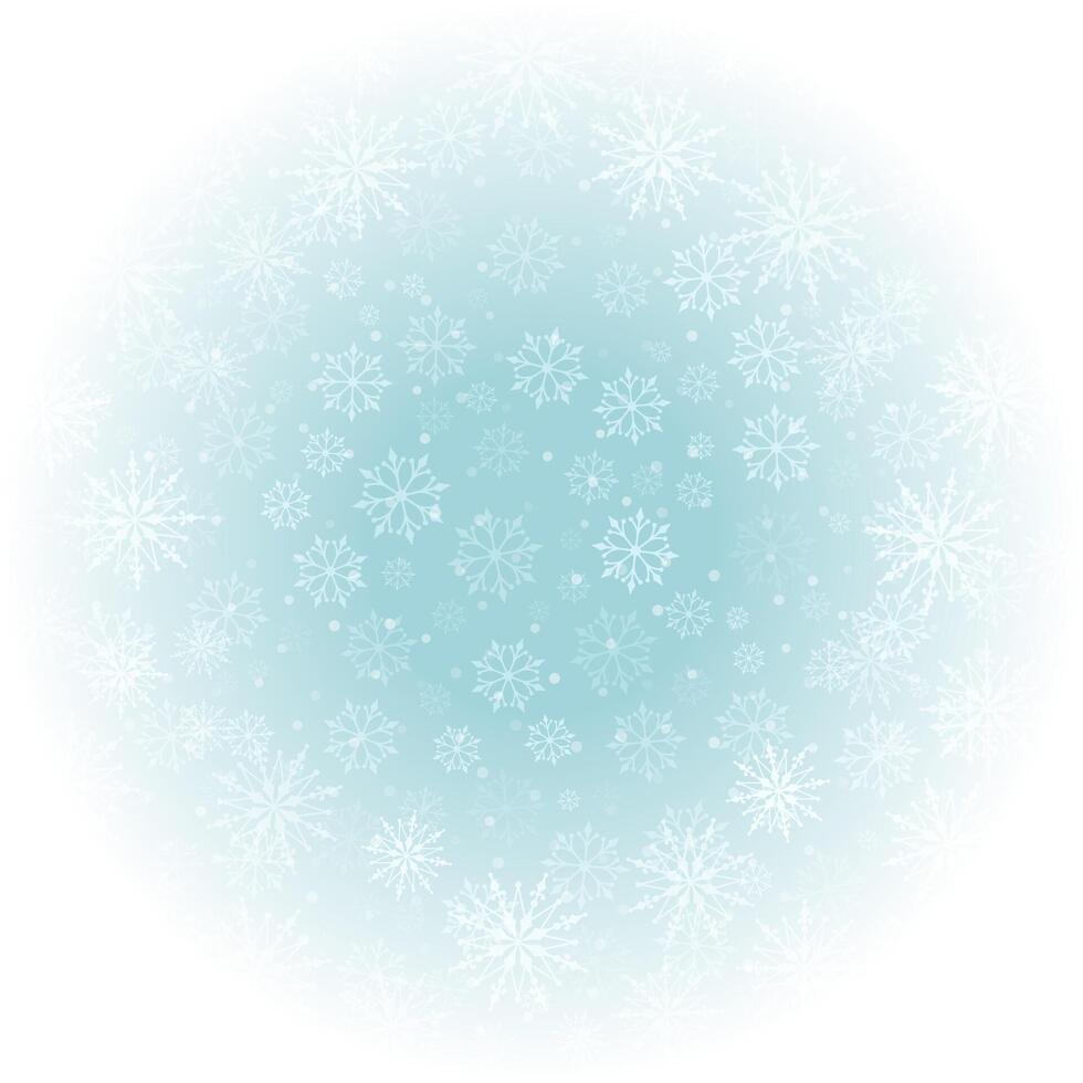 Christmas background snowflakes with lights vector