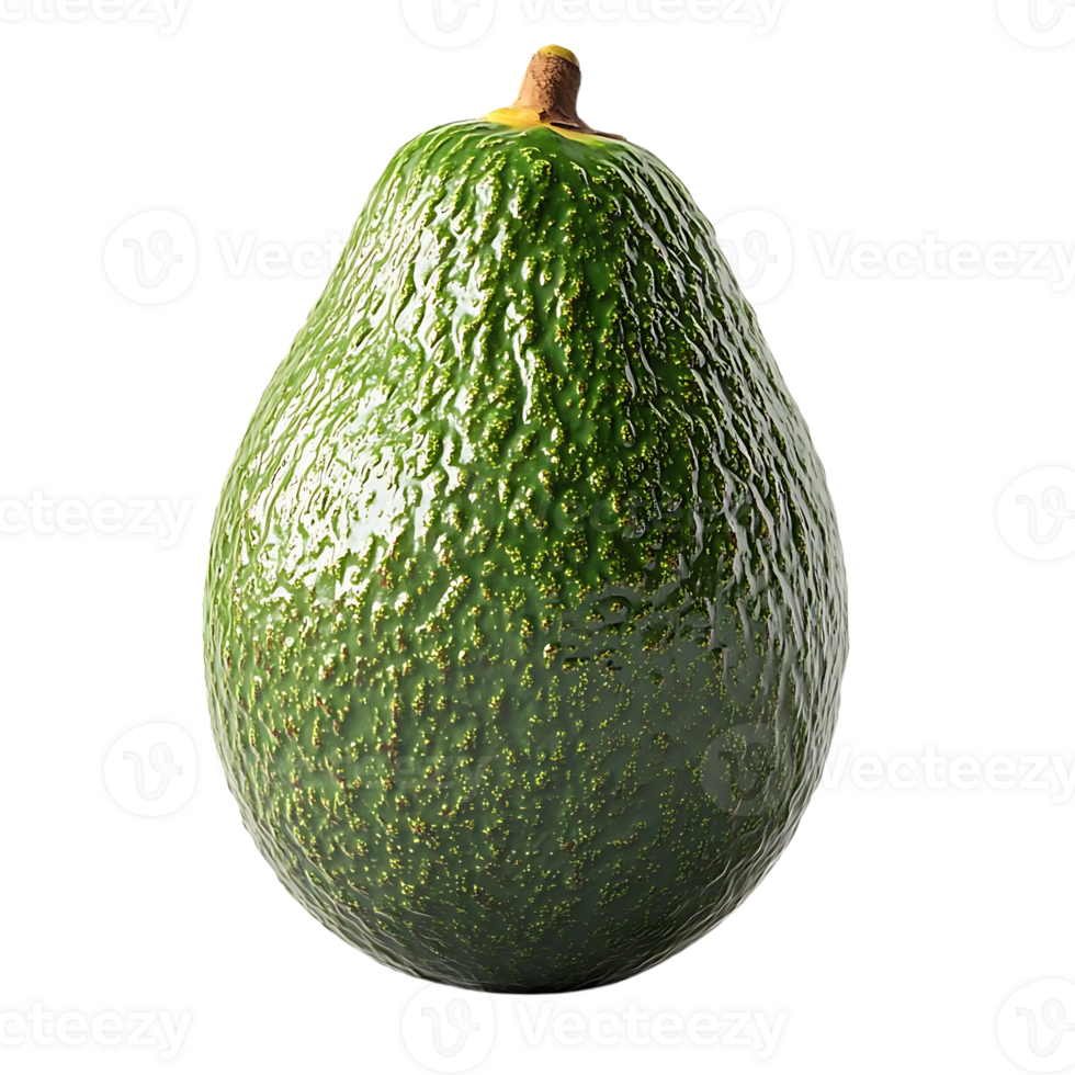 A Single Ripe Avocado Isolated on a Transparent Background png