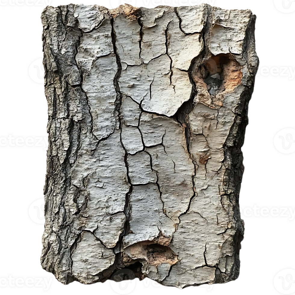 Cracked Tree Bark with a Transparent Background, a Natural Texture for Design Projects png