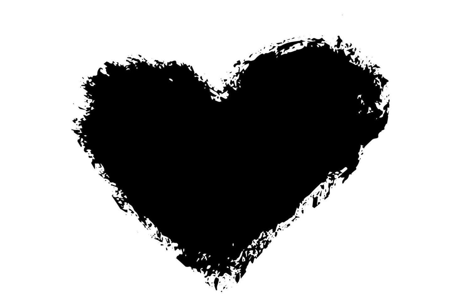 Simple hand drawn heart drawing illustration Scribble heart doodle Love clipart vector