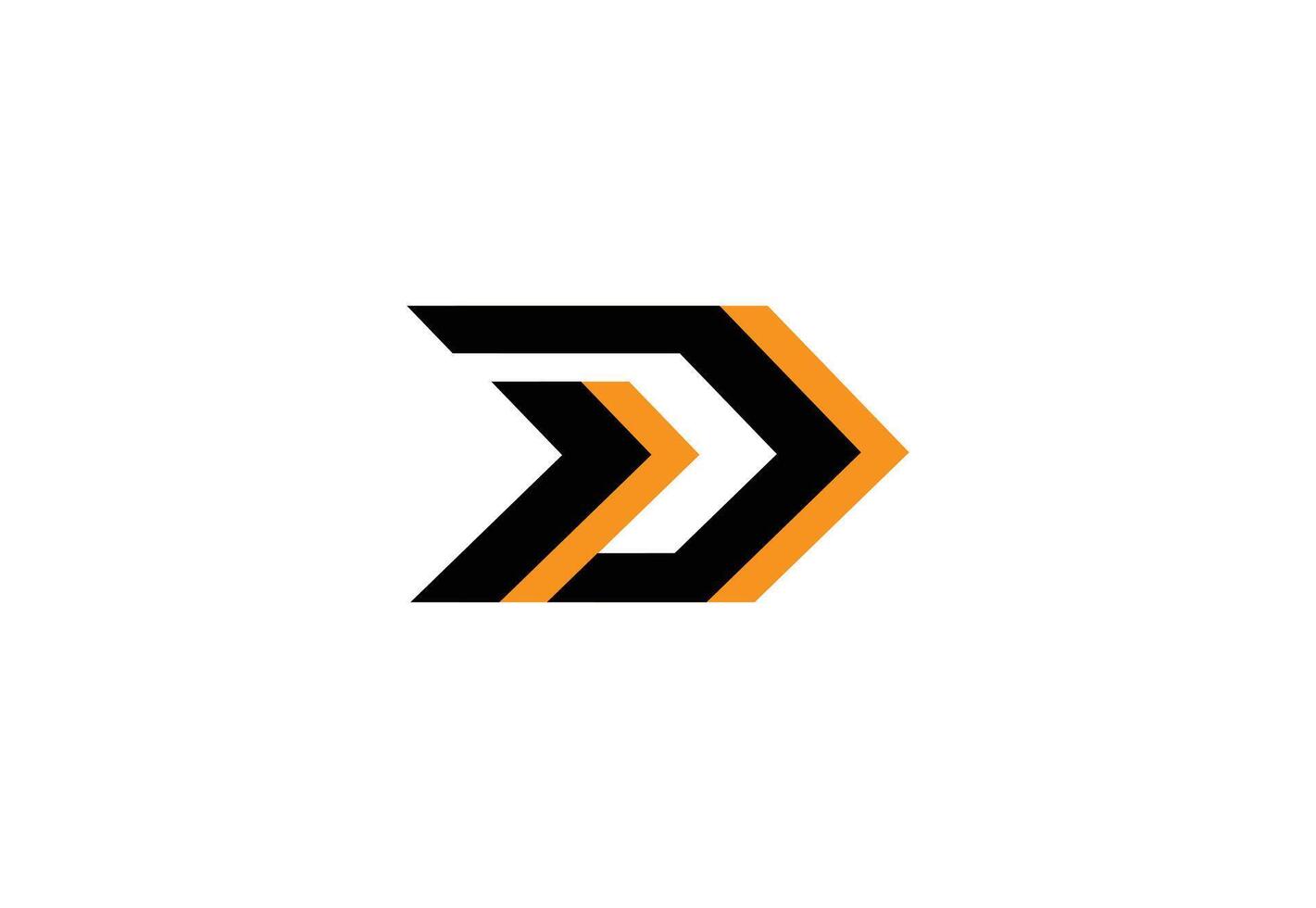 Dynamic Arrow Letter D Logo - Modern Emblem for Innovative Branding vector