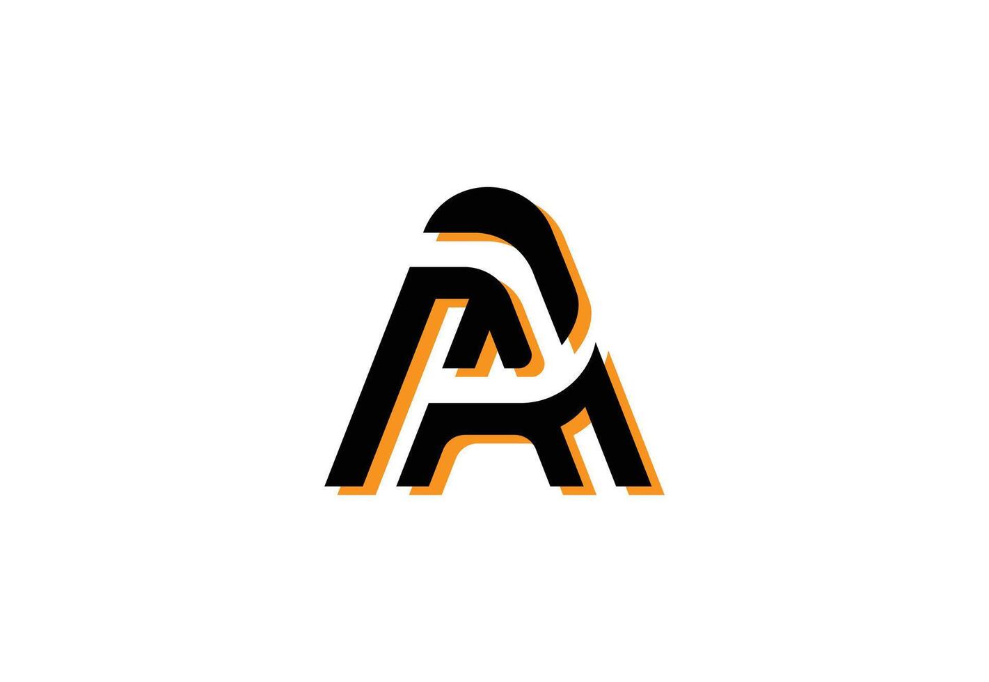 Modern Black and Orange Letter A Logo - Unique and Stylish Design vector