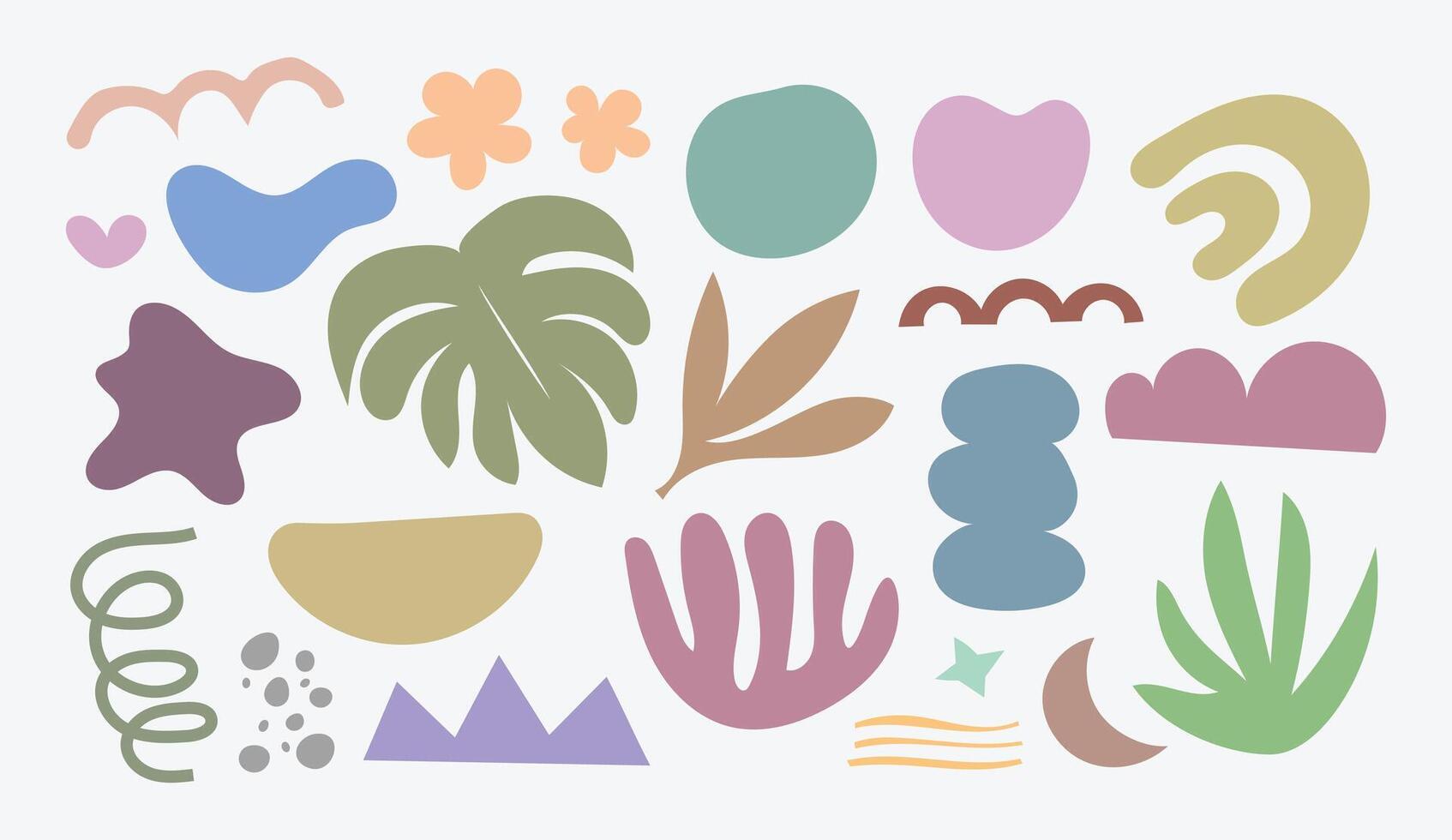 Collection of various abstract flat design shapes. vector