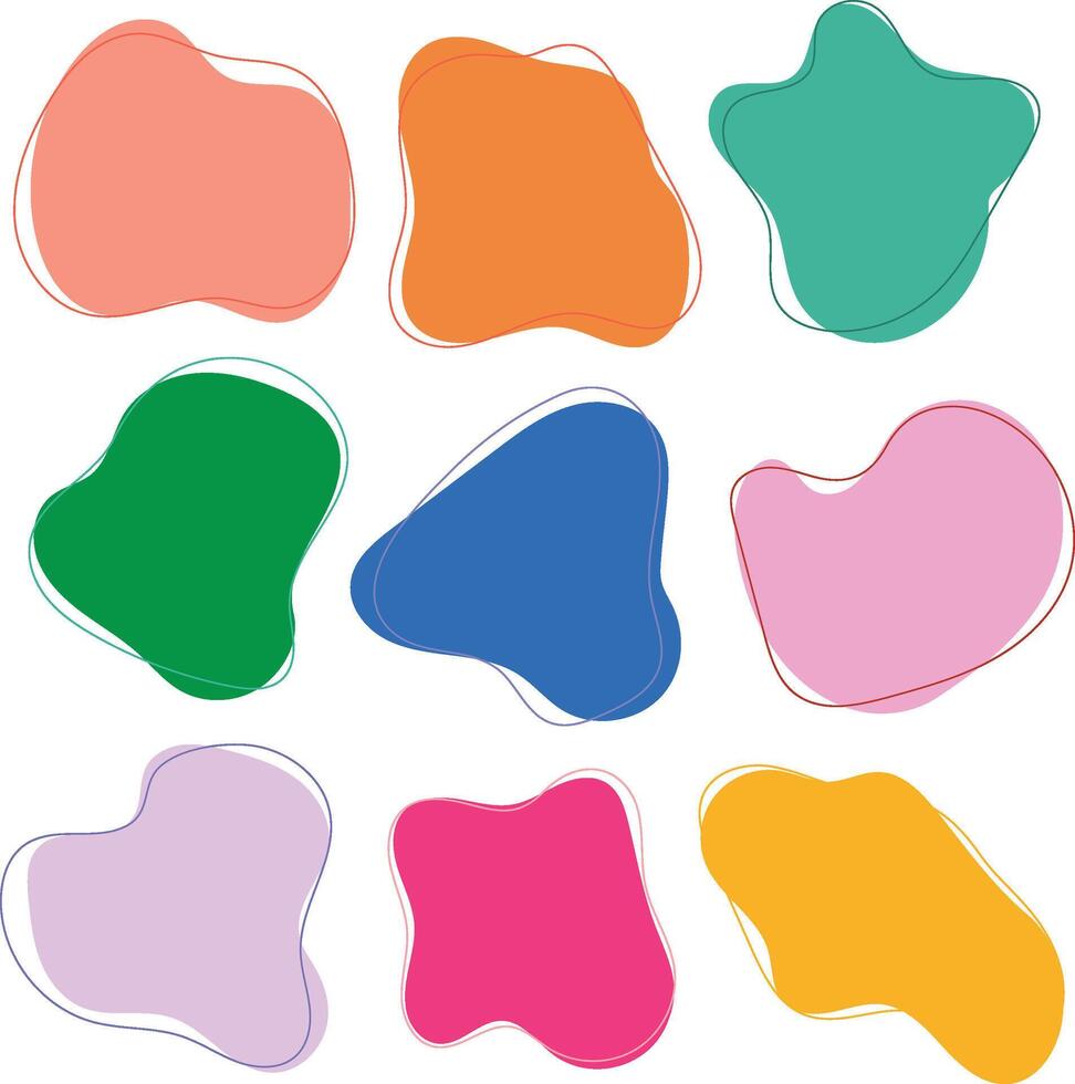 A set of fun frames in various shapes collection vector