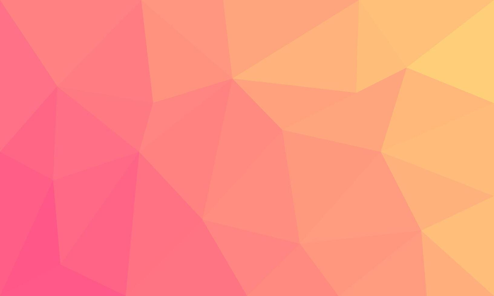 Pink and yellow gradient in abstract polygon shape background texture. modern mosaic illustration with triangle shape pattern element for display, business, website, surface, advertising, display vector