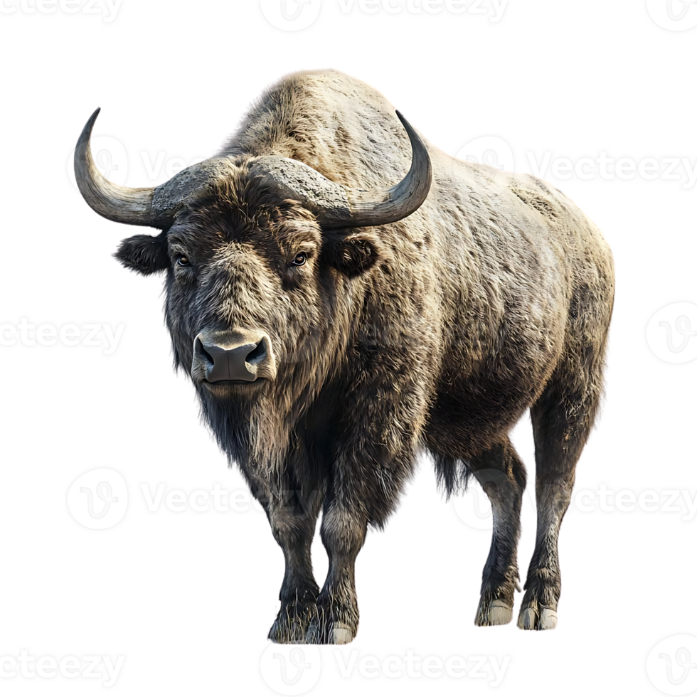 A Powerful Bison Stands Tall With a Transparent Background png