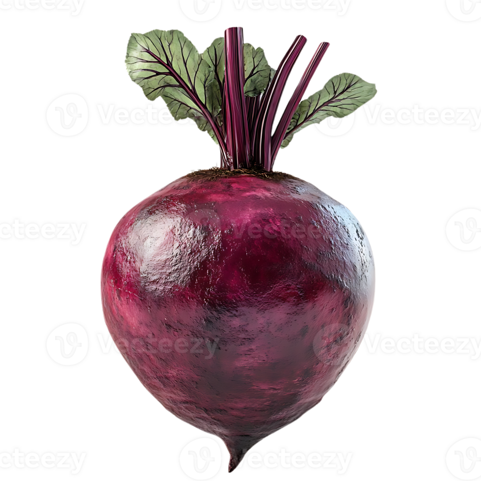 A Vibrant Red Beet Root Isolated on a Transparent Background, A Perfect Addition to Your Healthy Diet png