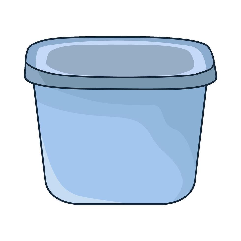 illustration of plastic food container vector