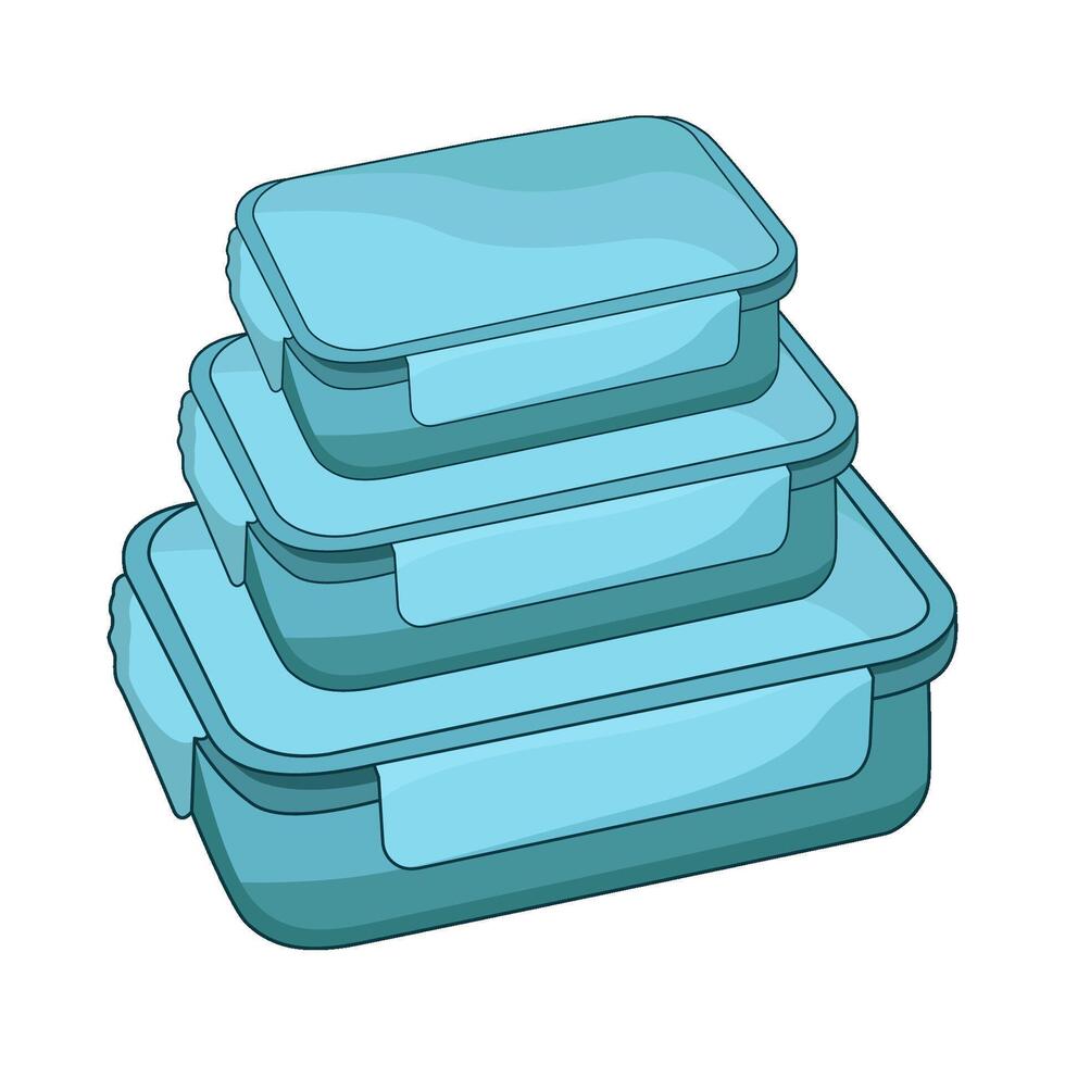 stack food container illustration vector