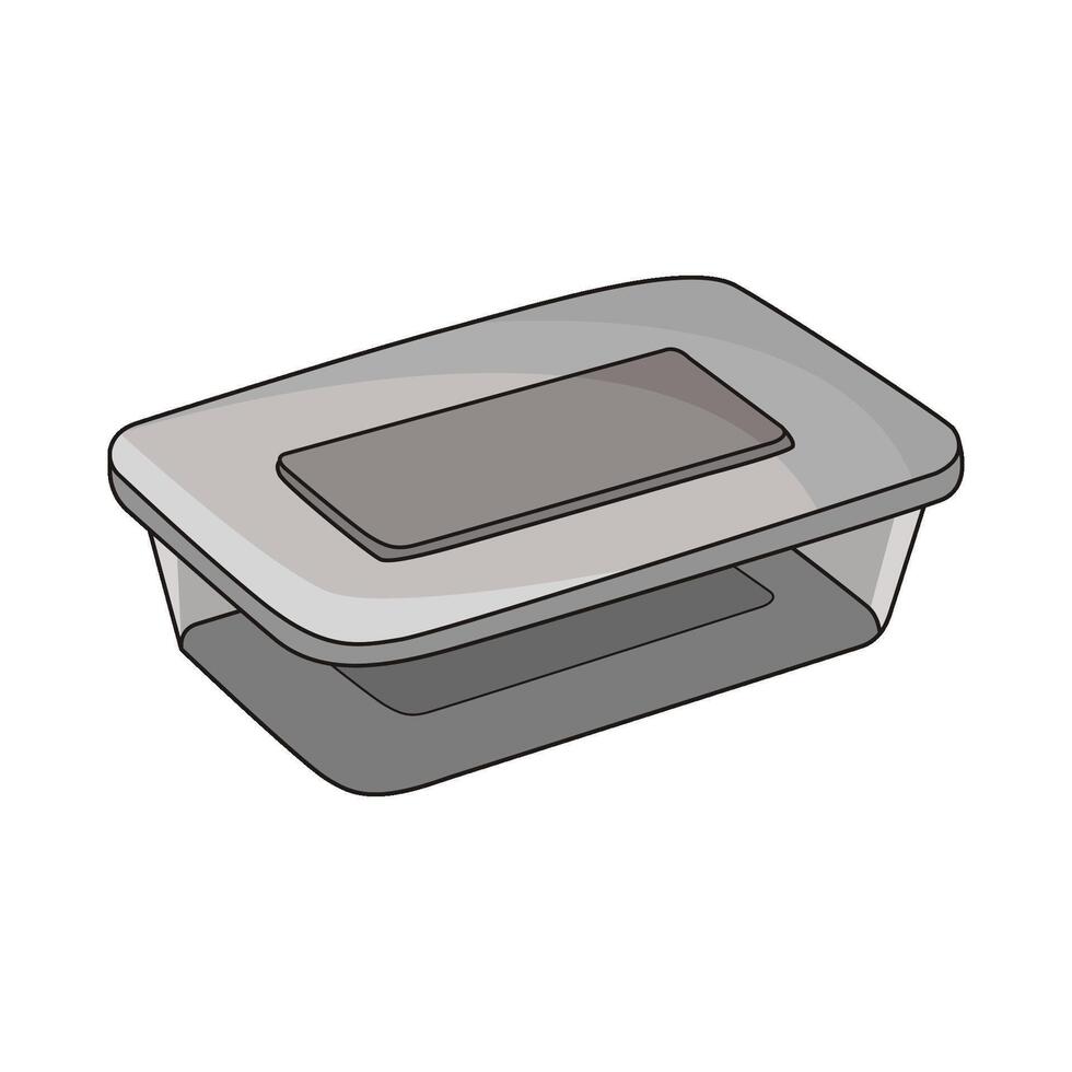 plastic food container vector