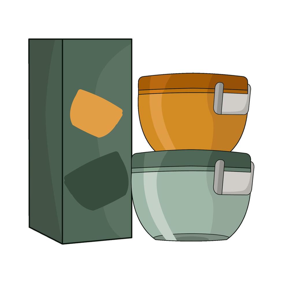 food container packaging illustration vector