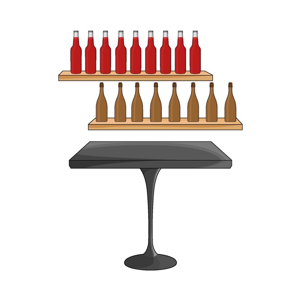 Cozy Bar Table illustration vector