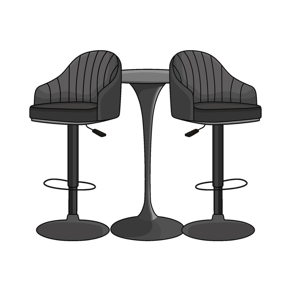 illustration of modern bar table vector