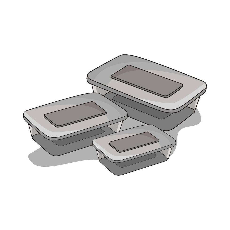 set of food container vector