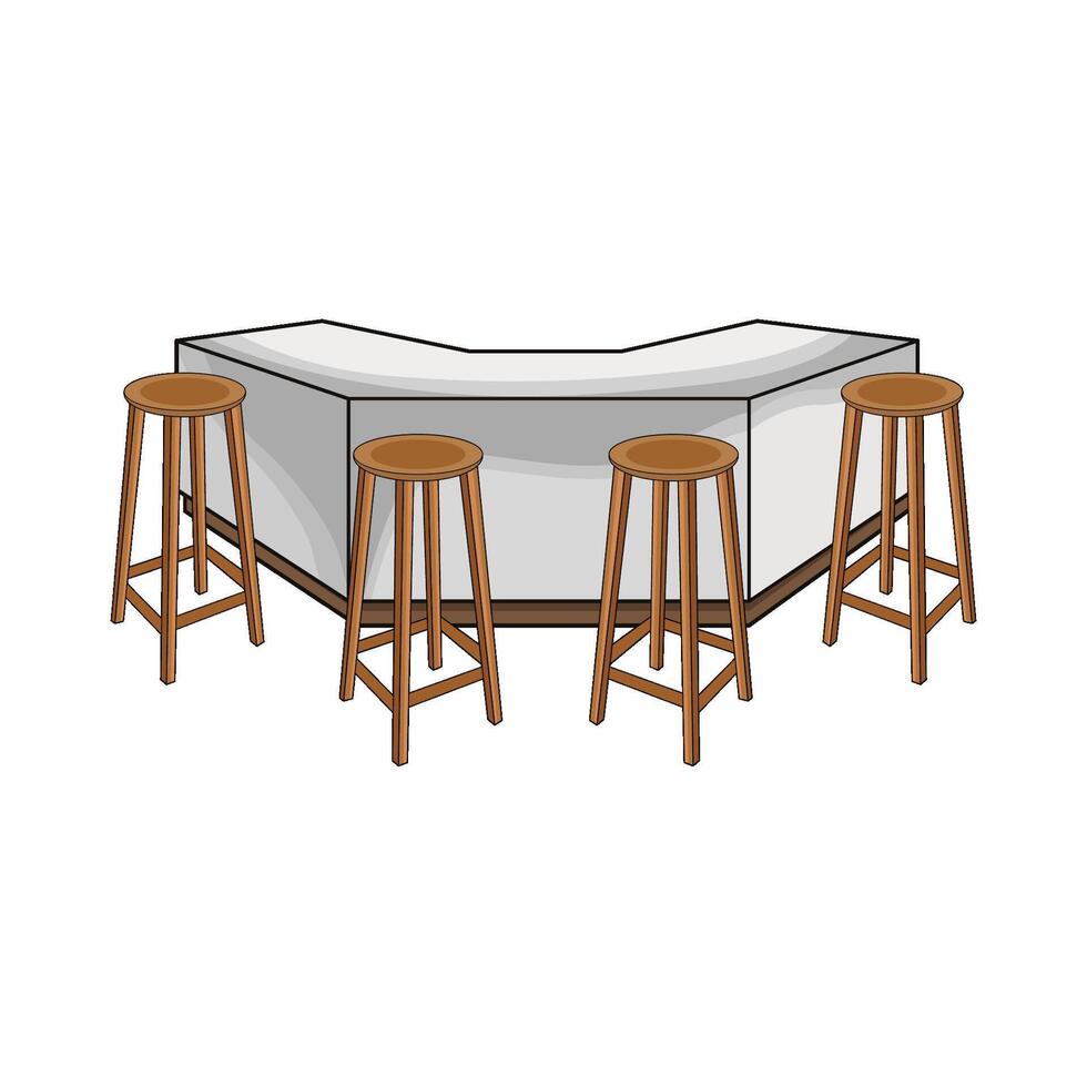 illustration of home bar vector