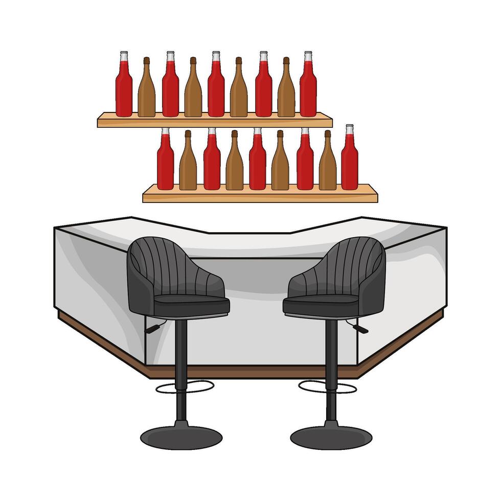 Elegant Bar Table vector