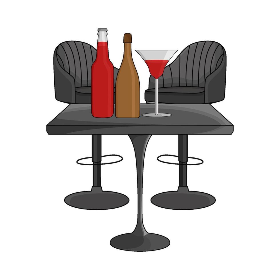 modern bar table vector