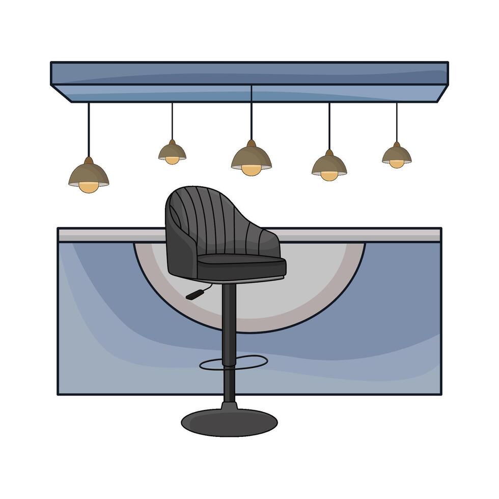 illustration of Stylish Bar Table vector