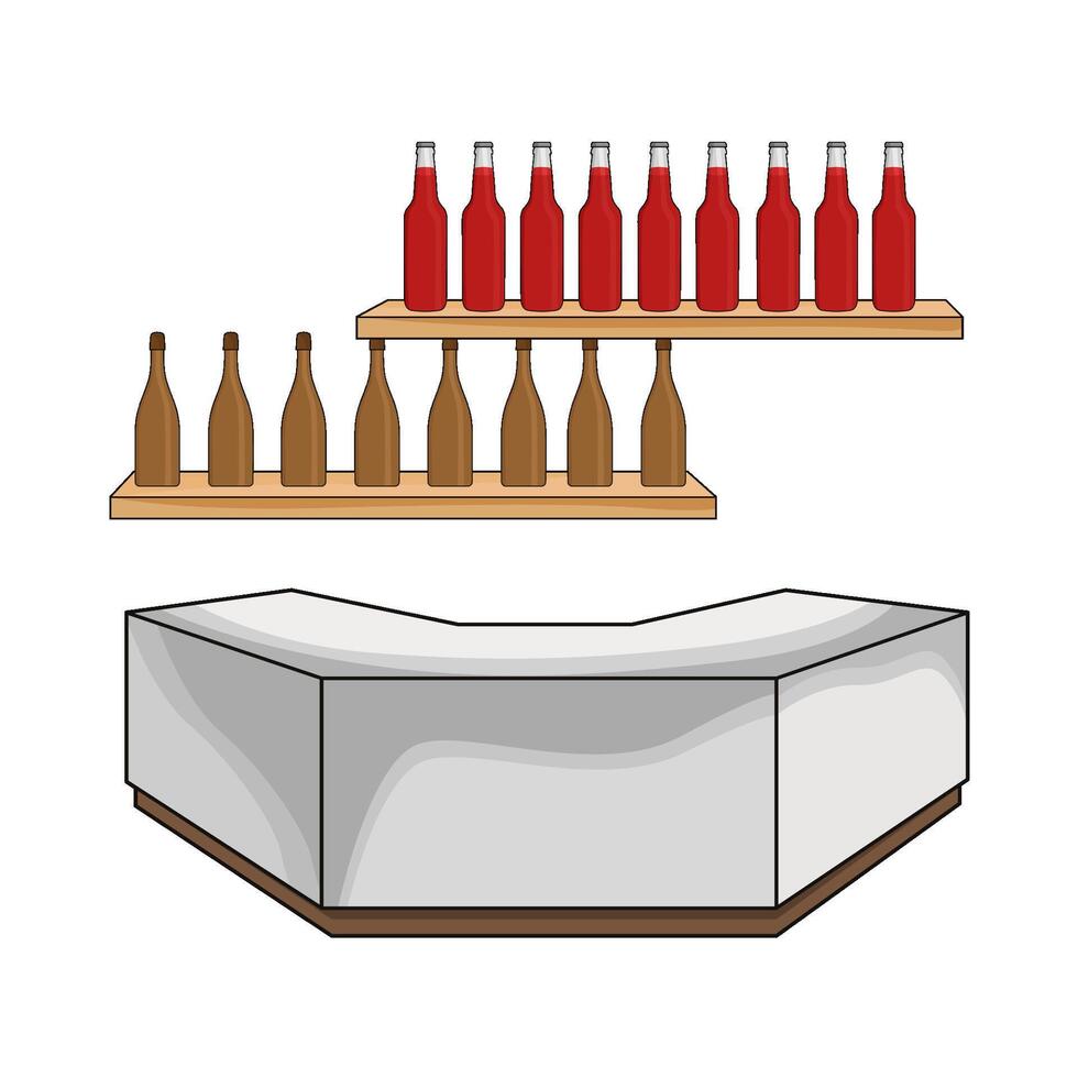 Bar Table Set vector