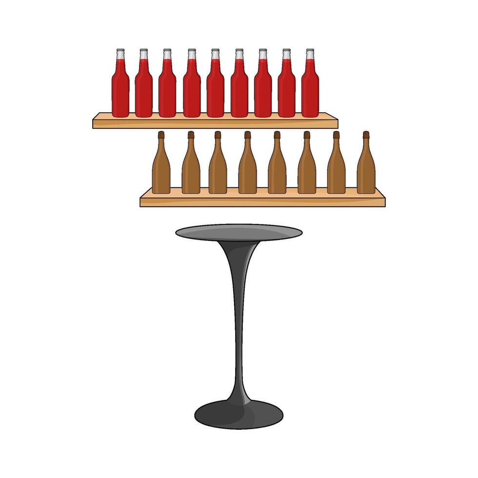 illustration of Cozy Bar Table vector