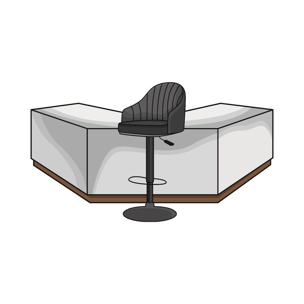 minimalist bar table illustration vector
