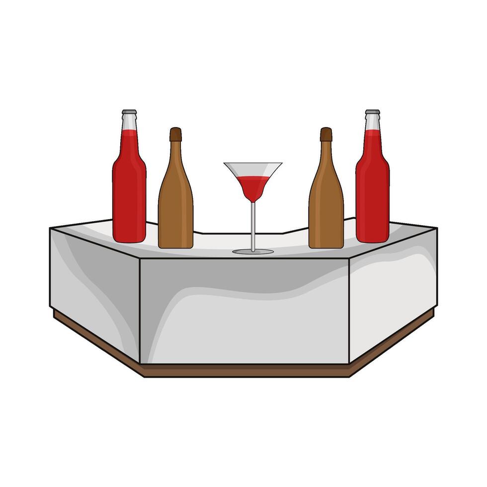 Elegant Bar Table illustration vector