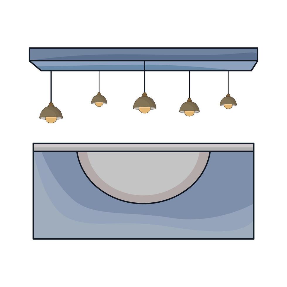 home bar table illustration vector