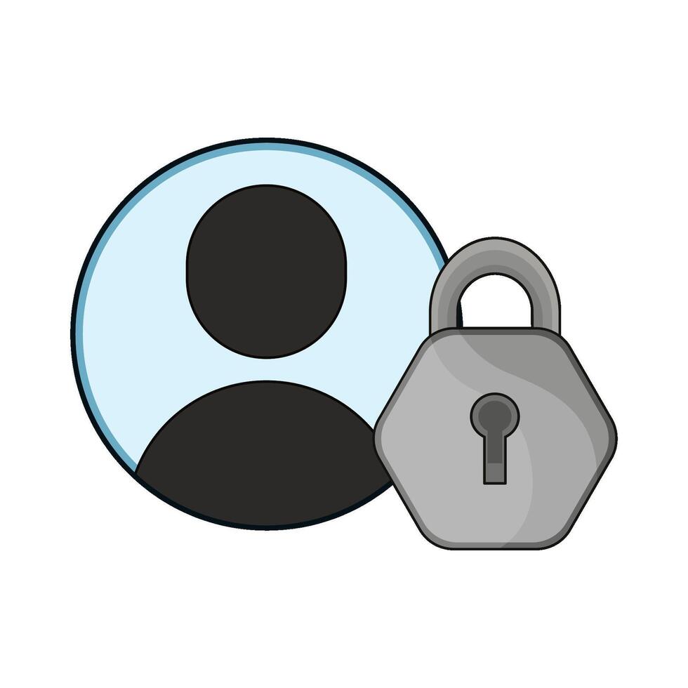 user lock illustration vector