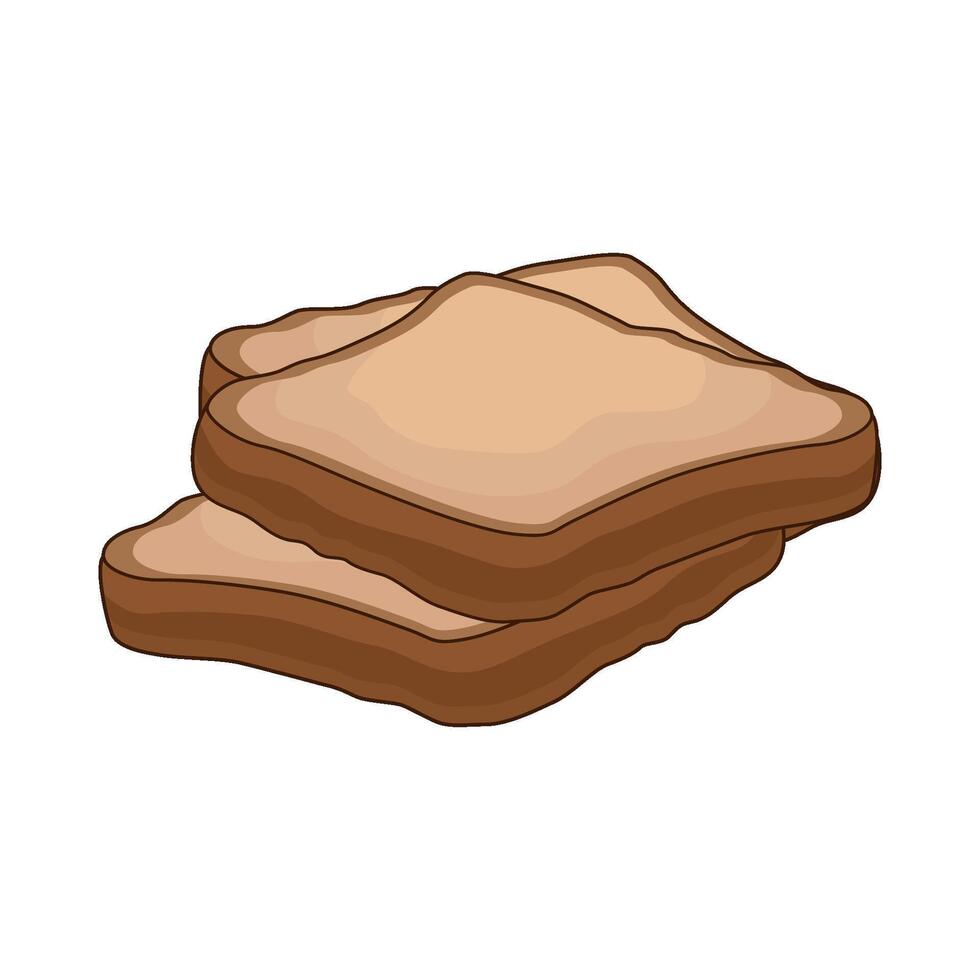 illustration of bread slice vector