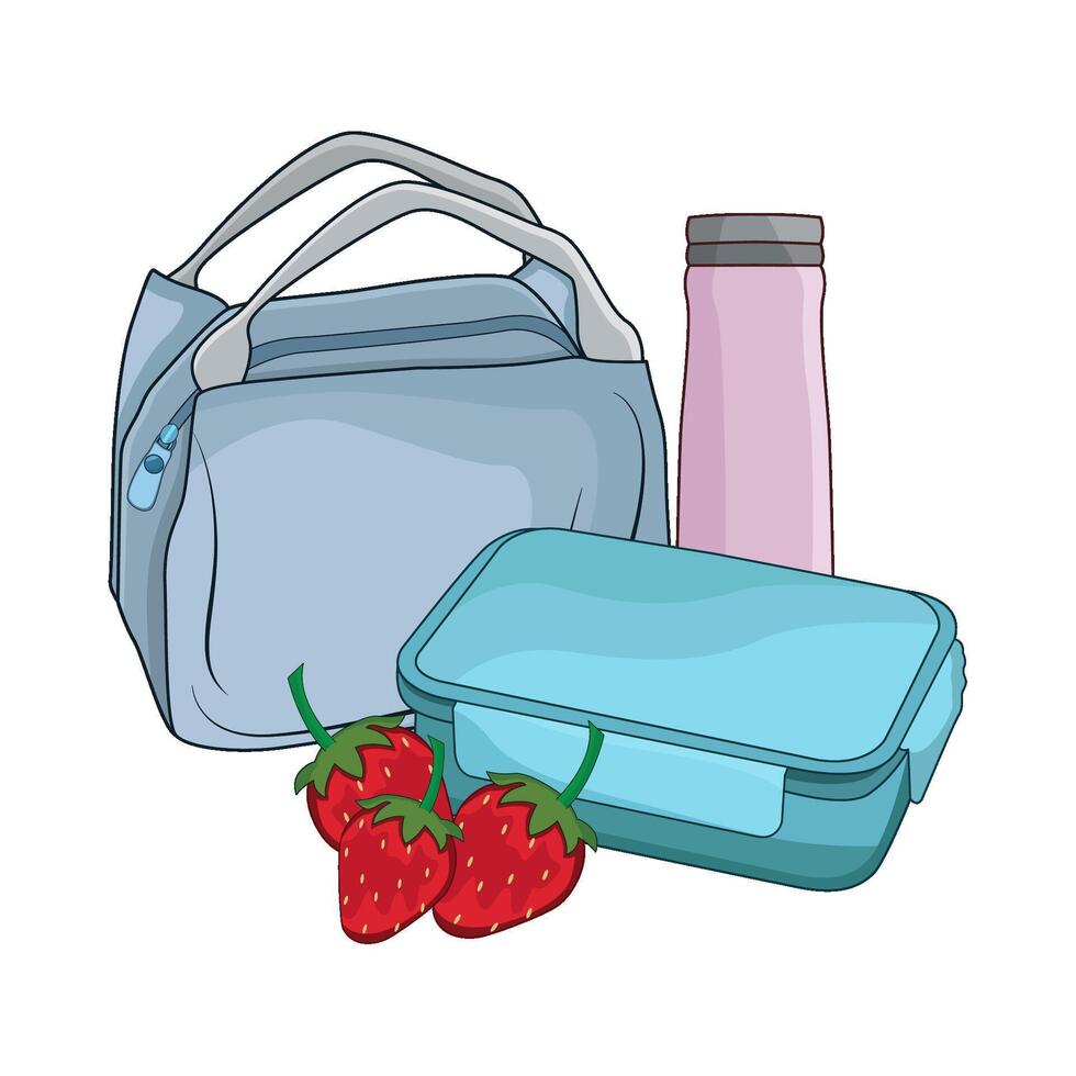school lunch bag vector