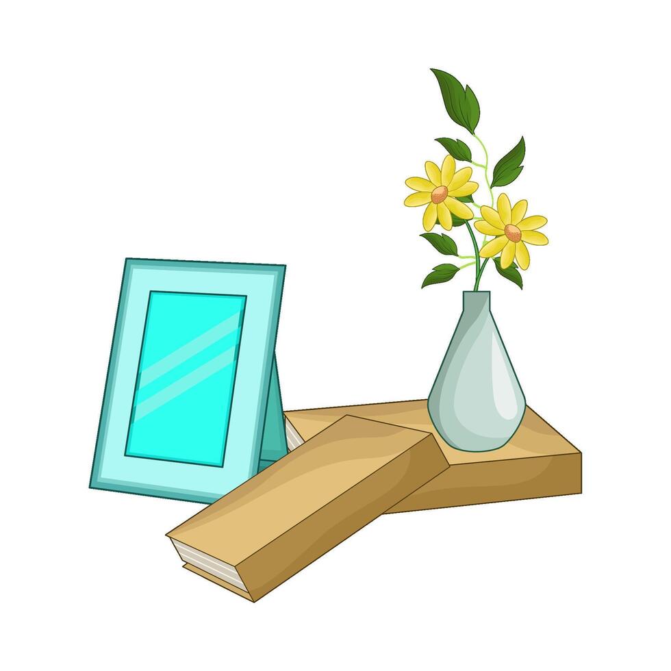 Photo Frame and Vase Decor vector