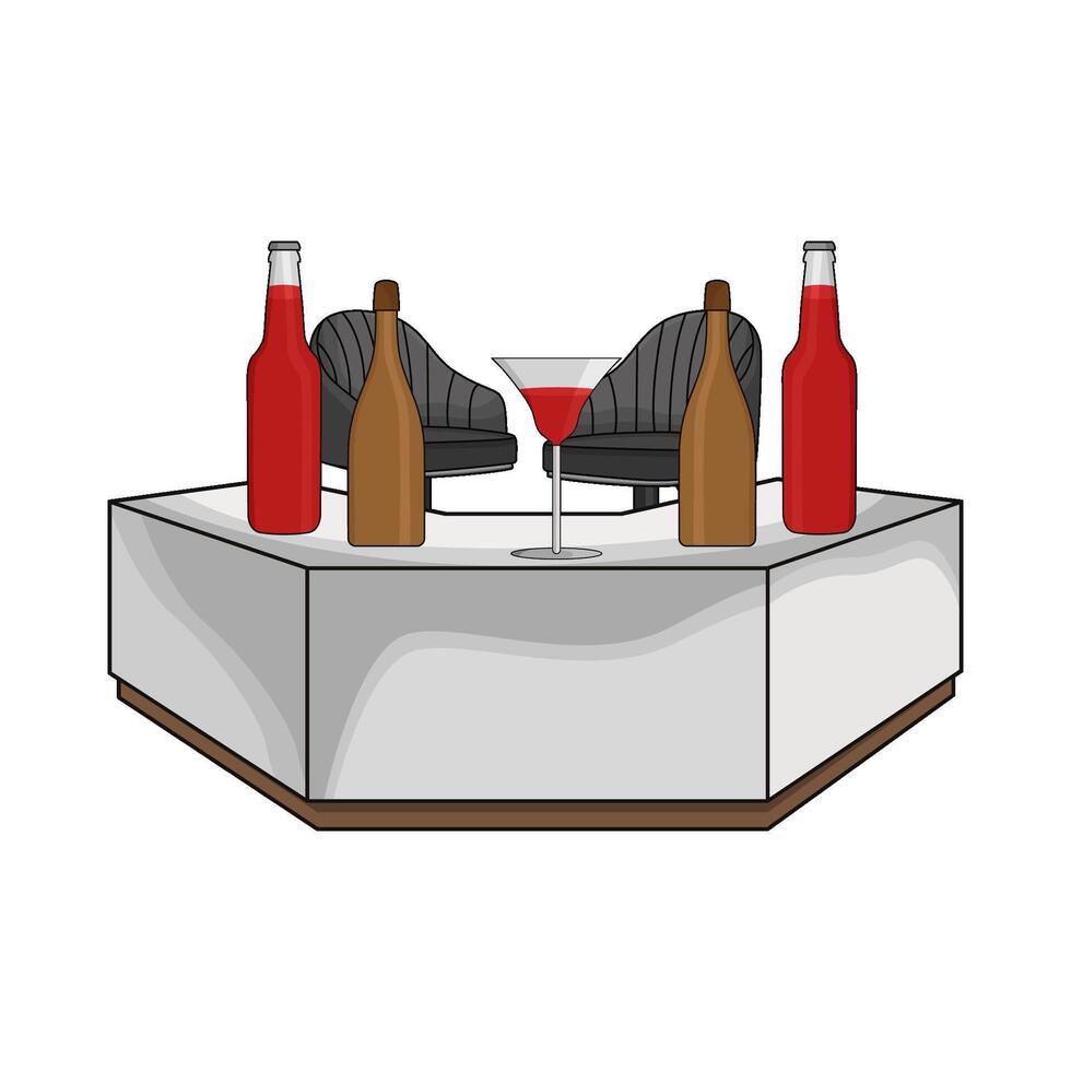illustration of Elegant Bar Table vector