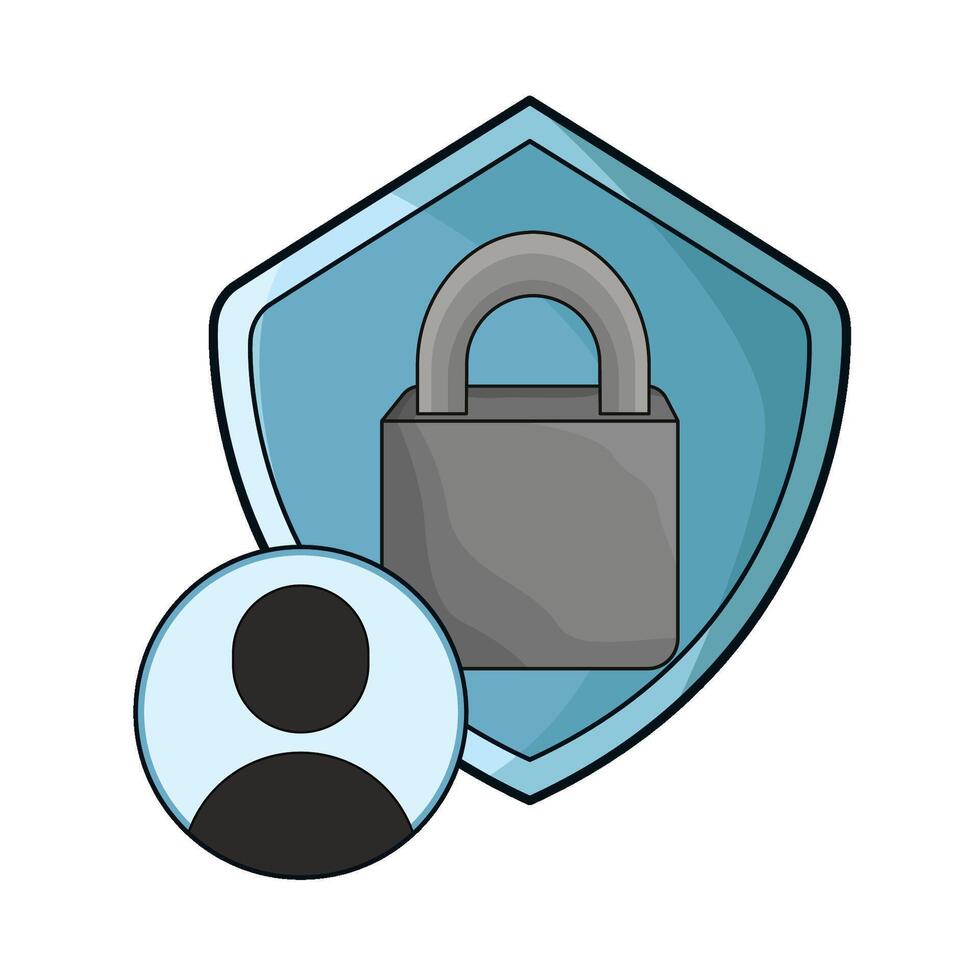illustration of user lock vector