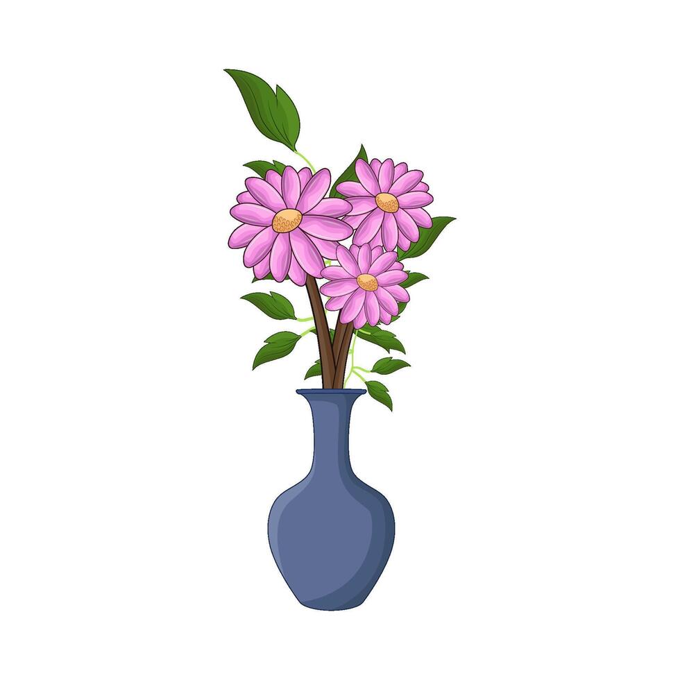 Beauty of Flowers in Vase vector
