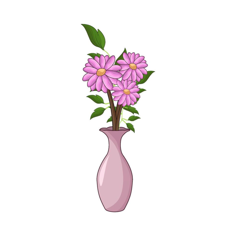 Vase with Flower vector