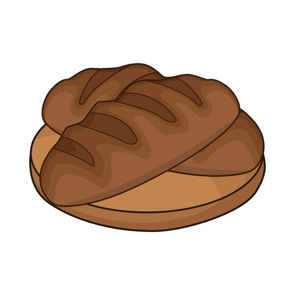 Homemade Bread Loaf illustration vector