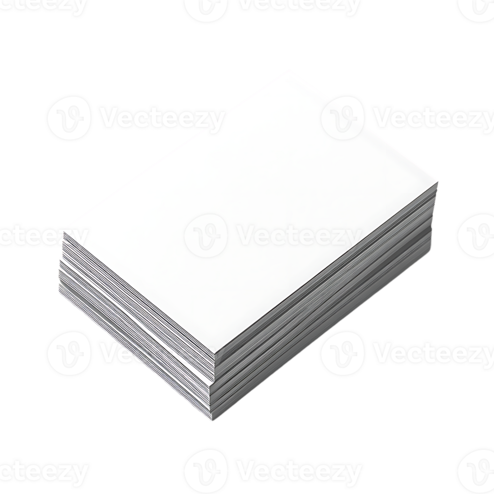 Stack of Blank White Business Cards Mockup with Transparent Background png
