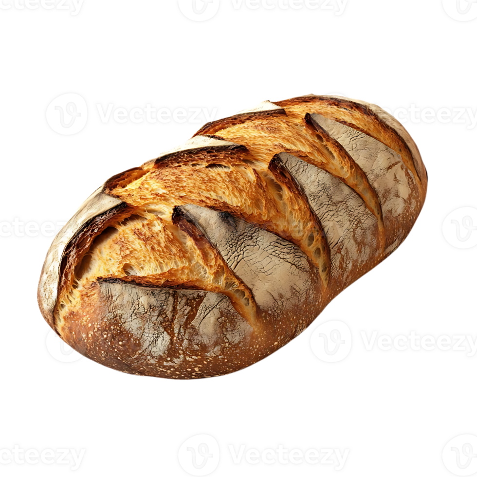 frisch gebacken knusprig Laib von Brot mit ein transparent Hintergrund png