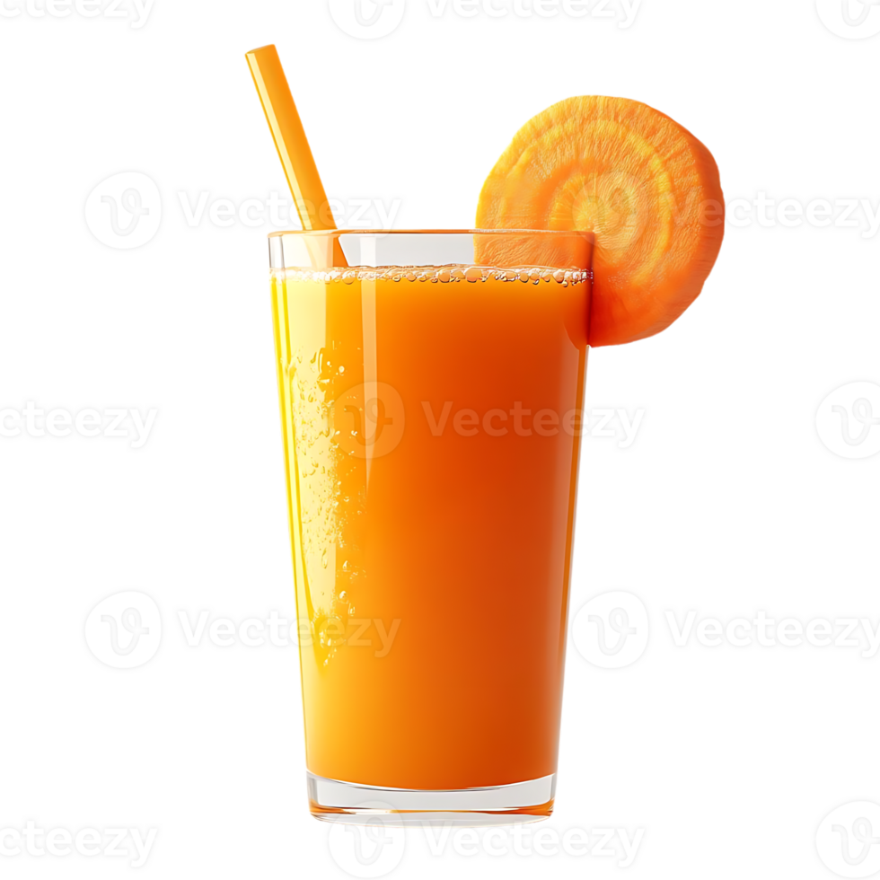 Refreshing Carrot Juice with a Transparent Background, a Perfect Summer Drink png