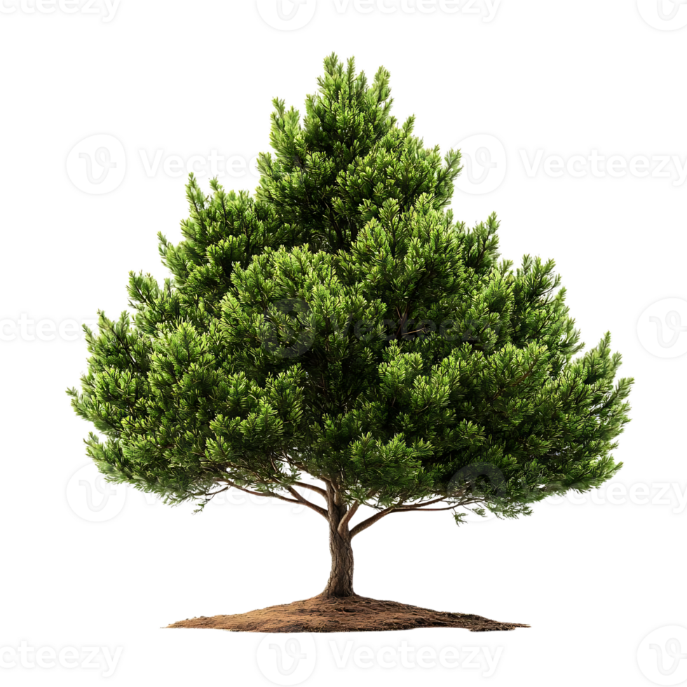 Green Pine Tree with a Transparent Background for Nature-Themed Designs png