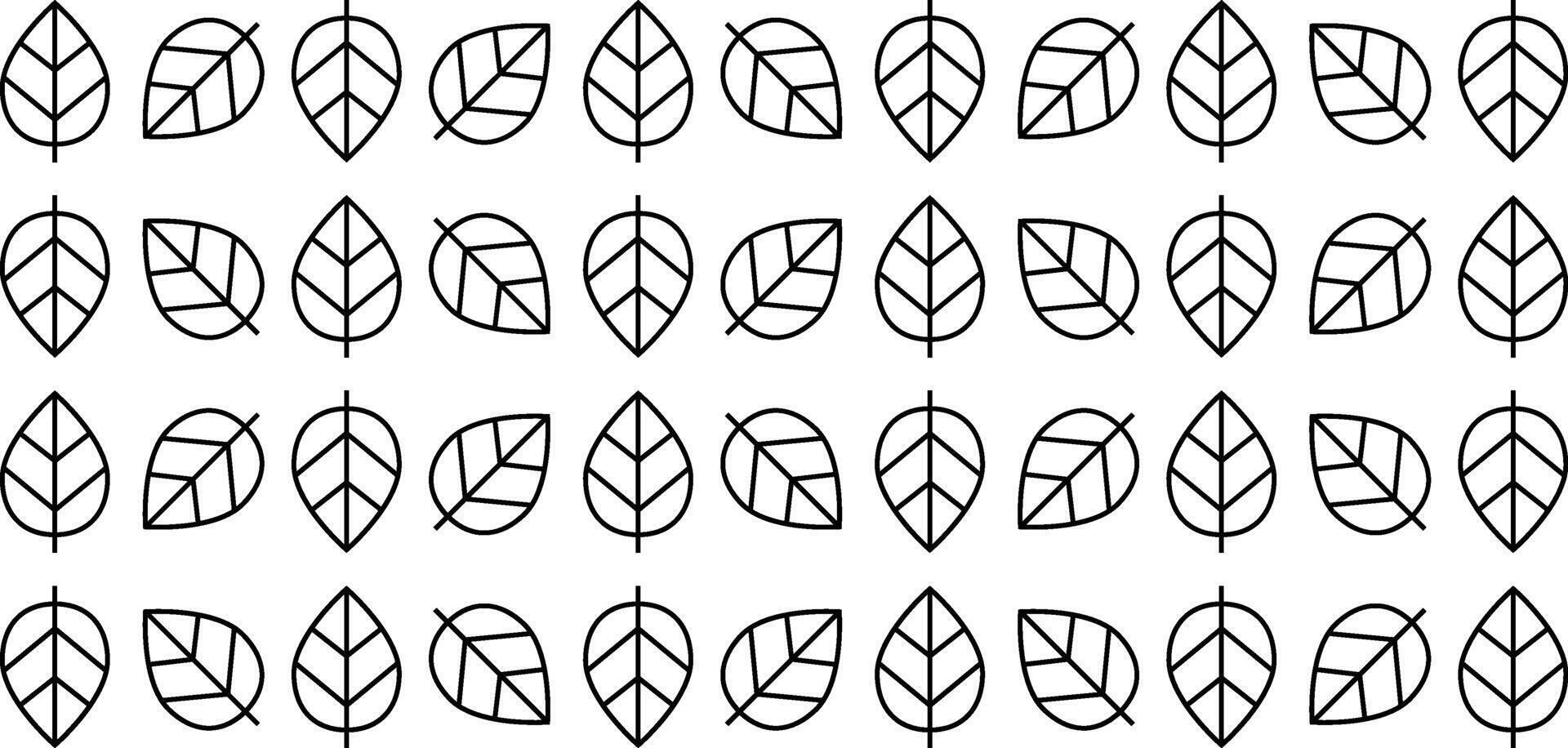 Leaf Pattern Lineal vector